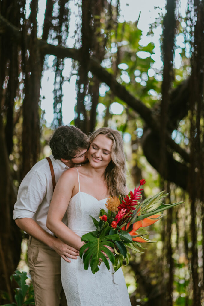 maui elopement hawaii bride and groom
