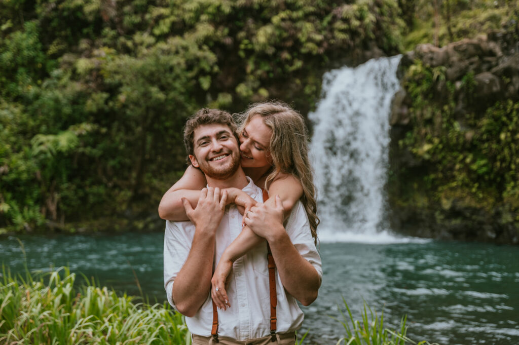 Maui Hawaii Waterfall Elopement Wedding