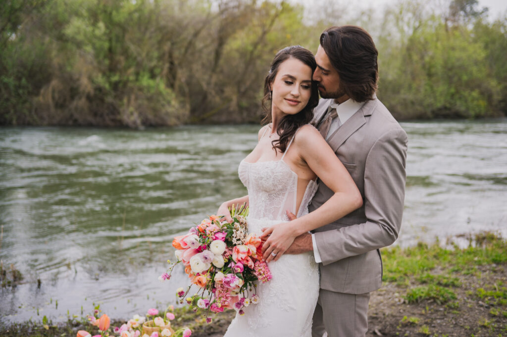 knights ferry stanislaus riverfront oakdale modesto california colorful spring wedding inspiration